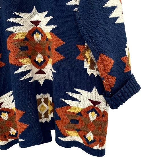 Lucky Brand Women's Southwestern Aztec Cardigan Sweater Size Large - Picture 10 of 11